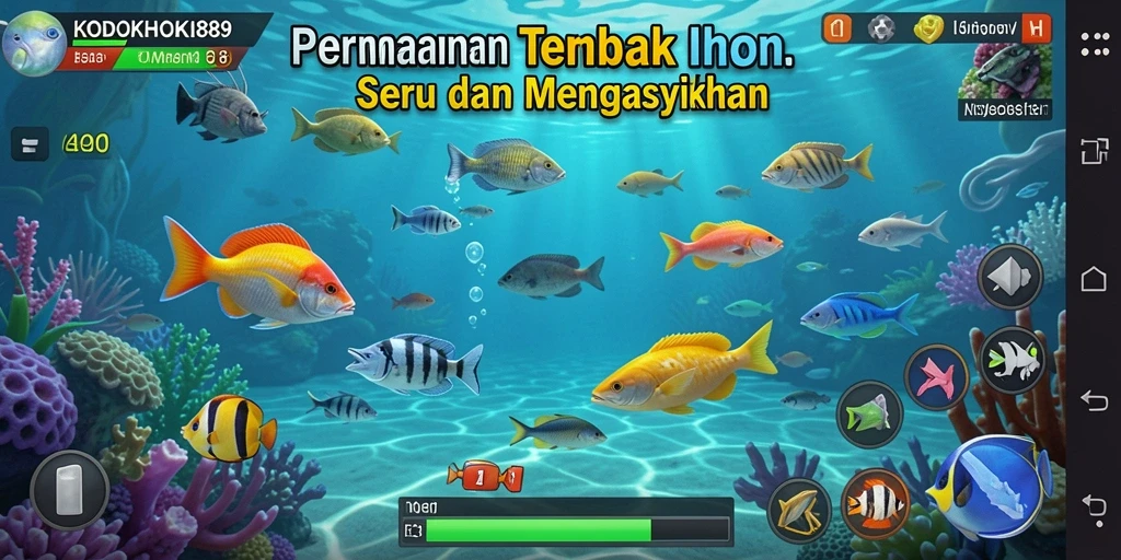 Screenshot gameplay KODOKHOKI889 yang menarik dengan aksi Tembak Ikan.