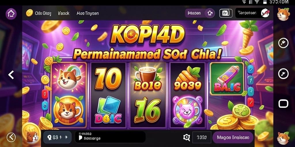 Tampilan gameplay menarik dari permainan slot KOPI4D.