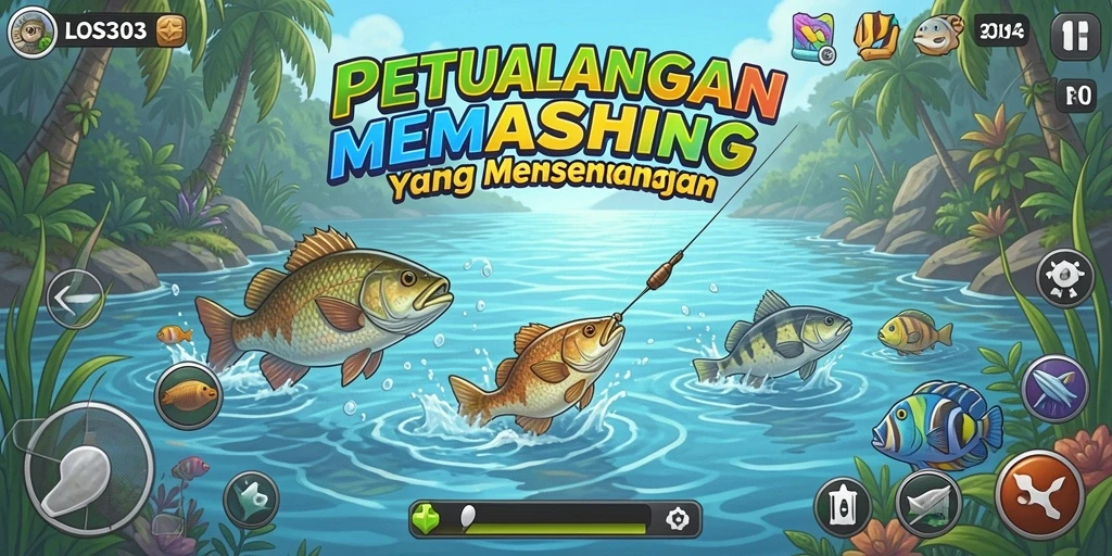 Tampilan gameplay memancing yang menarik di LOS303.