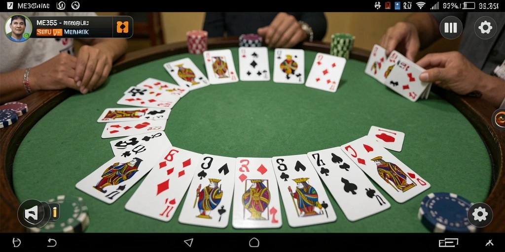 Tampilan gameplay ME355 yang menarik saat bermain Gaple.