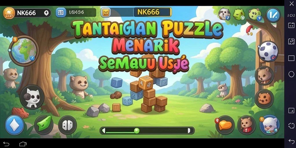 Screenshot utama dari gameplay NK666 menunjukkan teka-teki yang menantang dan menarik.