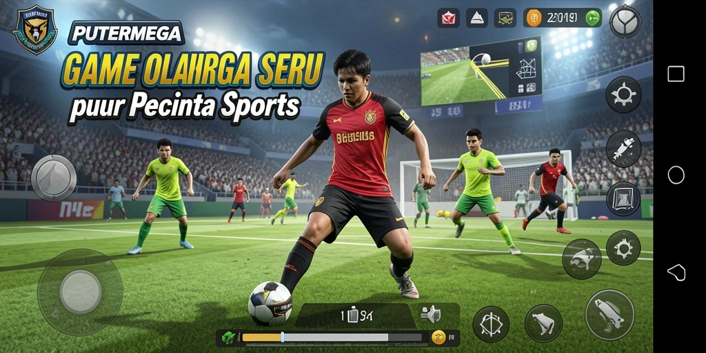 Tampilan gameplay menarik dari PUTERMEGA yang menunjukkan aksi olahraga.