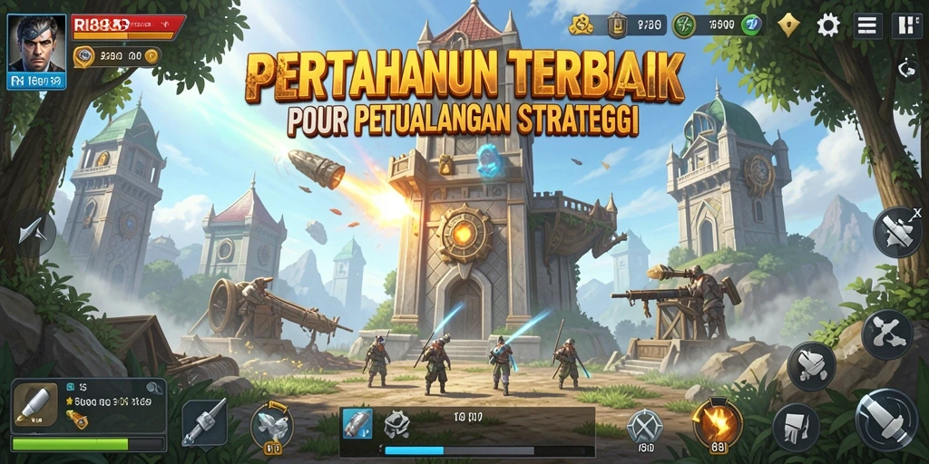 Screenshot menampilkan gameplay mendebarkan dalam RI889 Tower Defense.