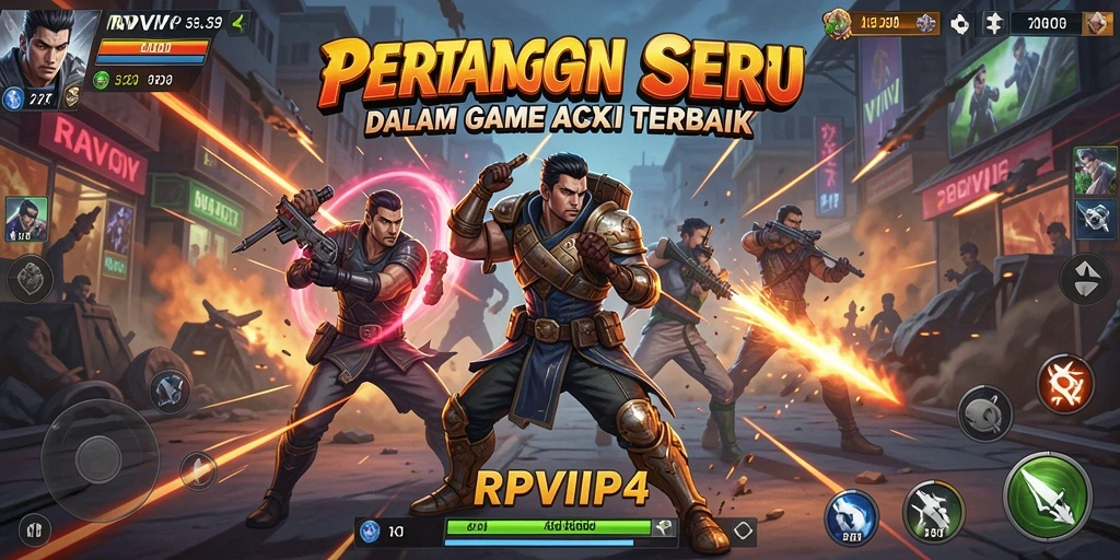 Screenshot RPVIP4 menunjukkan aksi pertarungan yang mendebarkan.